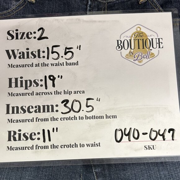 Vintage Chicos Platinum Denim Bootcut Jeans Womens 12 Reg High Rise Stretch - Picture 11 of 13